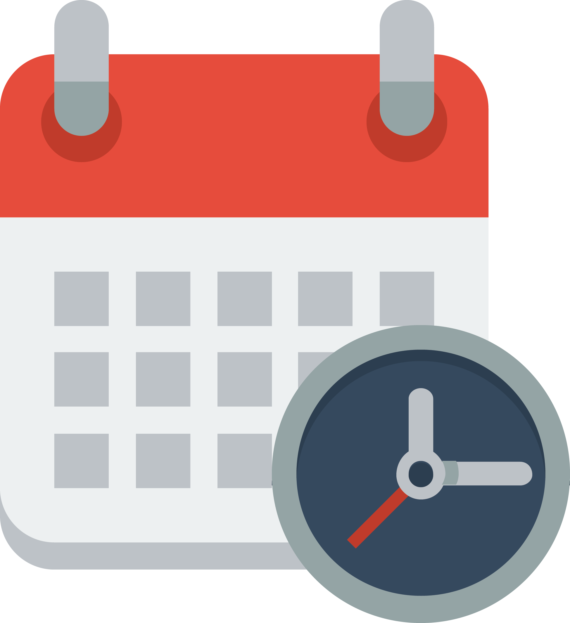 Calendar clock icon